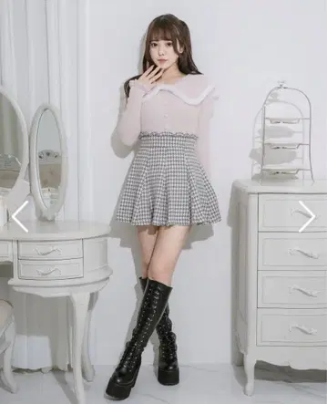 pium 퍼 칼라 마쉬멜로우 니트 핑크