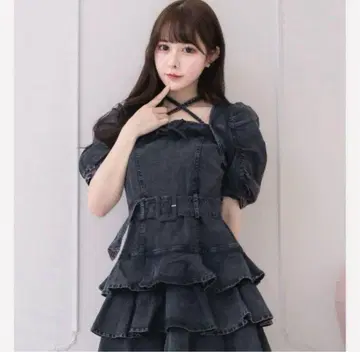 pium 데님 미니 원피스