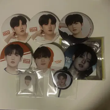 treasure 준규 아크링 키링 부채 캔뱃지