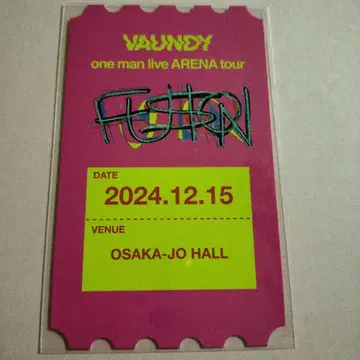 Vaundy 티켓 카드 오사카