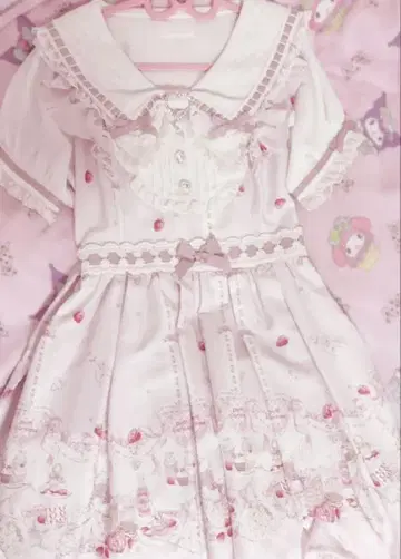 lizlisa sugary treats 피크닉 패턴 원피스 핑크