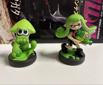 스플래툰 amiibo 걸 라임 그린 & 오징어 그린