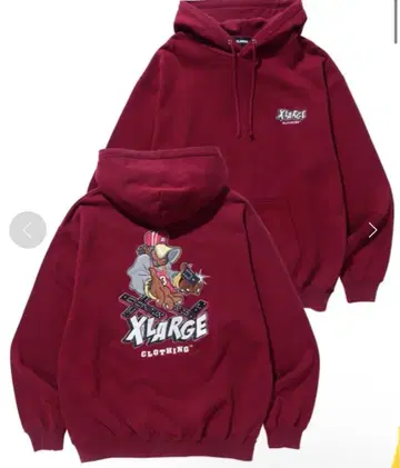 XLARGE 후디 후드티 버건디