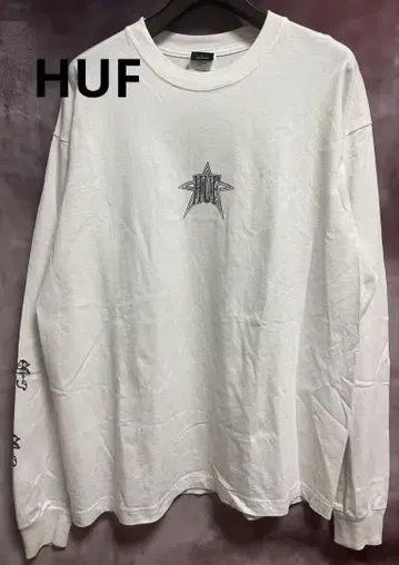 HUF 롱T 화이트 L