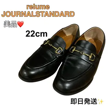 새상품급 JOURNALSTANDARD 블랙 금장 장식 로퍼 22cm