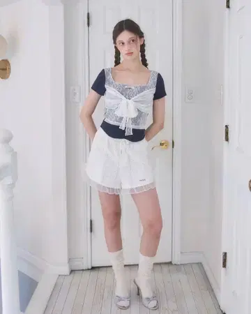 lace docking cutsew navy