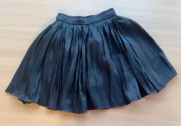 블랙 플리츠 미니 스커트
