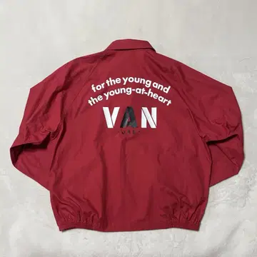 미사용? VAN JAC 뒷면 로고 스윙탑 빨간색 자켓 size L