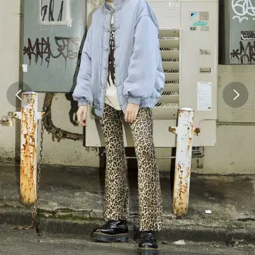 jouetie 레오파드 플레어 팬츠