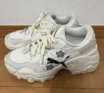 PUMA 팔서 웨지 캣 로고 통굽 스니커즈