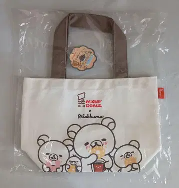 리락쿠마 미스터도넛 미니 토트백 런치백 콜라보