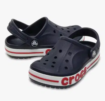 Crocs 남녀 공용 어린이용 바야밴딩 크로그, 네이비, 15.5cm