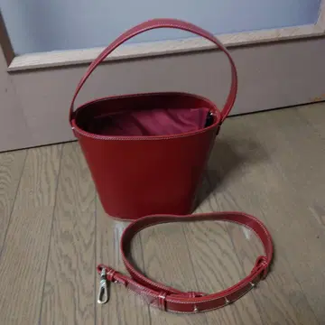 가죽 버킷백 빨간색