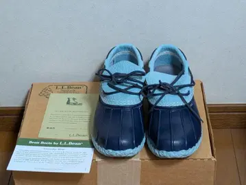 새상품 L.L.Bean 러버 모카신 7M Smoky Blue/Navy
