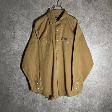 빈티지 Wrangler 웨스턴 셔츠 와이드 암 인기 컬러 XL