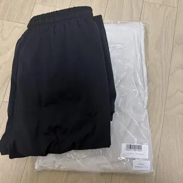 시이짱 차광 팬츠 화이트 블랙 세트