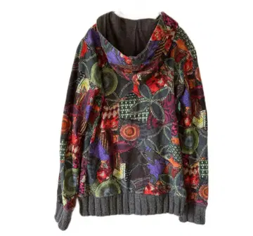 Desigual 데시구알 후드티 화려한 니트 자수