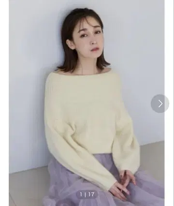 SNIDEL 퍼라이크 오버 니트 풀오버 Free size