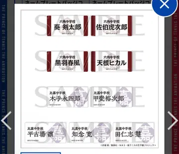 테니스의 왕자님 명찰 배지 컬렉션 1 박스 세트