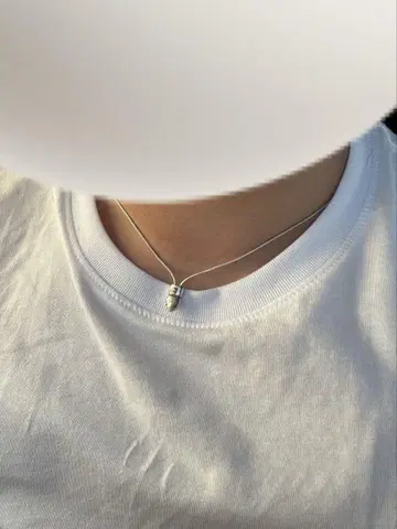 used 실버 체인 목걸이