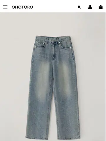 OHOTORO 데님 Brushed Wide Jeans