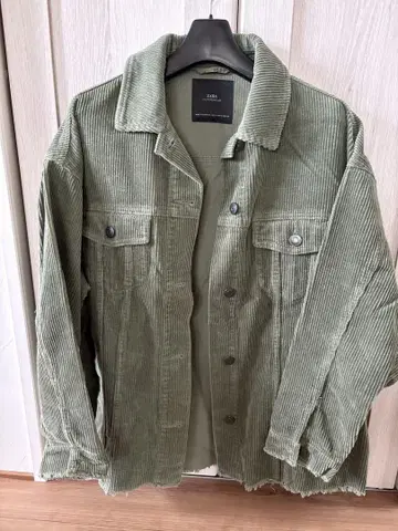 ZARA 자라 코듀로이 셔츠 오버 사이즈 셔츠 S