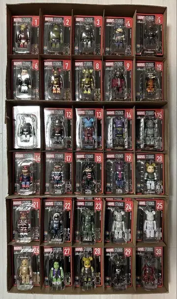 Happy 복권 marvel 베어브릭 30종 컴플리트