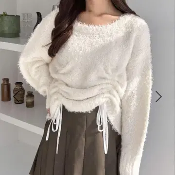Heather 드로스트 니트 아이보리