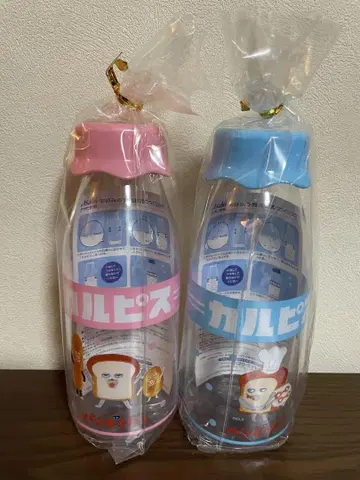 카루피스 빵도둑 밀크보틀 아사히 음료 핑크 스카이블루