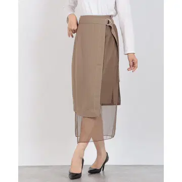 LADYMADE 메쉬 레이어드 타이트 스커트
