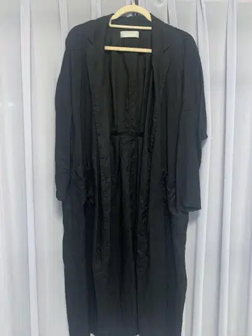 랜드워즈 린넨 롱 코트 가디건