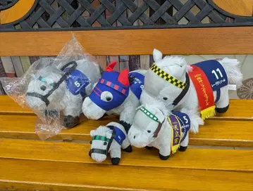 회색빛 서러브레드 봉제 인형 세트