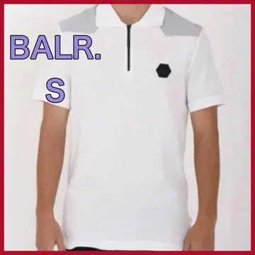 BALR. 지퍼 피케 셔츠 S 화이트 새상품 택 포함