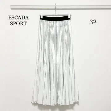0256 ESCADA SPORT 롱 플리츠 스커트 32 사이즈