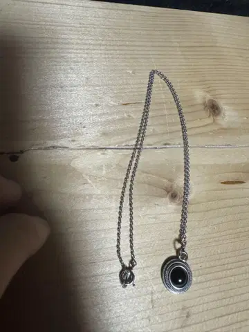 used 실버 오닉스 목걸이