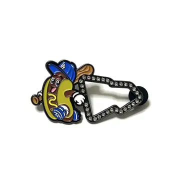 DODGERS DOG LOGO FLAME PIN