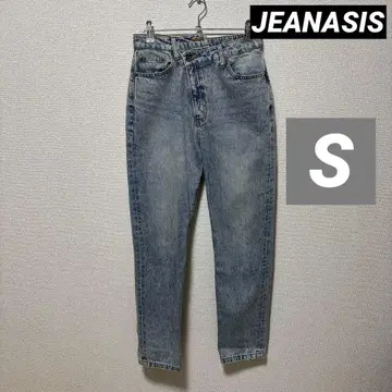 JEANASIS 랩 디자인 스트레이트 데님 팬츠 라이트 블루 S 새상품급