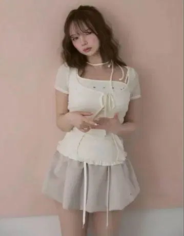 andmary claire 세트 탑 아이보리