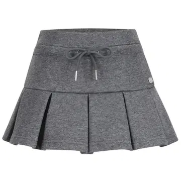 andwang Kirakira box pleats mini skirt