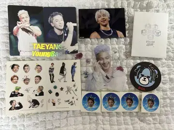 BIGBANG 태양 영배 굿즈 마스터 스티커 부채 포스카