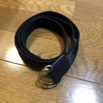 블랙 스트레치 더블 링 벨트 나일론 새틴