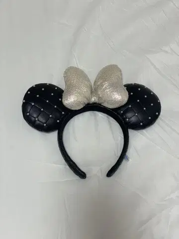 미니 머리띠 블랙 퀼팅