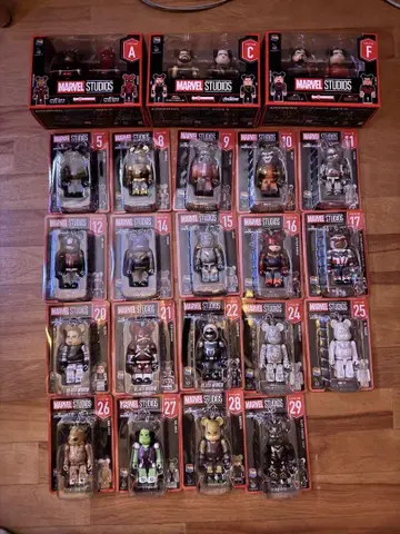 MARVEL happy 복권 베어브릭상 페어 박스상