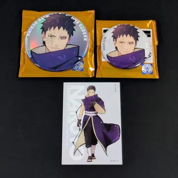 NARUTO 베이스야드 우치하 오비토 캔뱃지 2개 세트