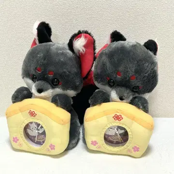 쵸콘과 여우 봉제 인형 시계 요우칸 2종 블랙