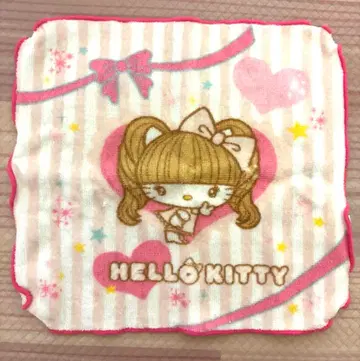 츠지짱 츠지 노조미 헬로키티 미니 타월 리본 모닝구무스메 키티 콜라보