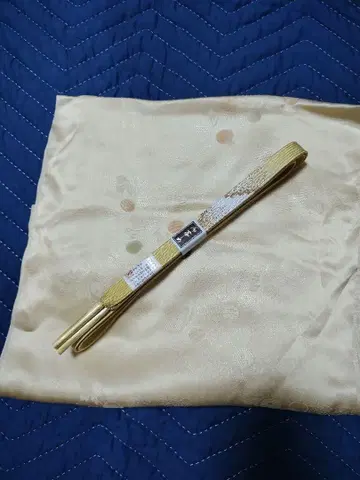 포멀 오비 장식 천 고마이 허리띠 세트 연한 노란색