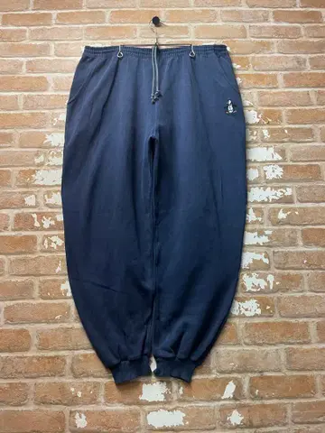 00s Munsingwear 스웨트 팬츠 자수 원 포인트 네이비