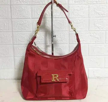 no38013 ROPE 로페 가죽 나일론 새틴 핸드 백
