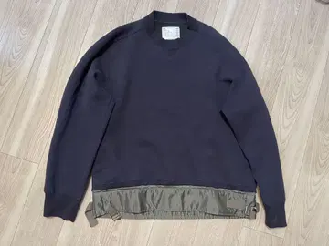 sacai 사카이 23SS 나일론 트윌 스펀지 맨투맨 트레이닝복